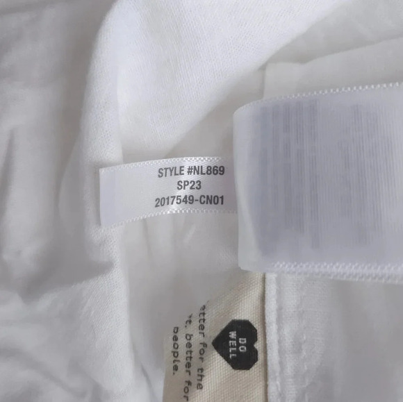 Madewell The Linen-Blend Oversized button-up shirt eyelet white size XS NWT - Picture 6 of 7